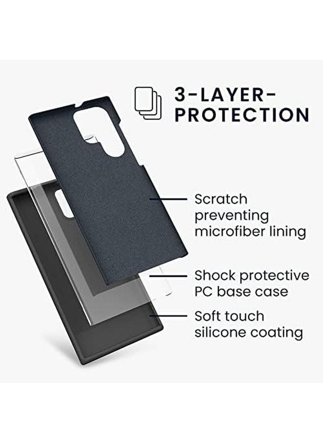 erorex - Case For Samsung Galaxy S22 Case Silicone Case Soft Microfiber Lining Protective Case Cover For Samsung S22 Not Original S22 Black - Image 1