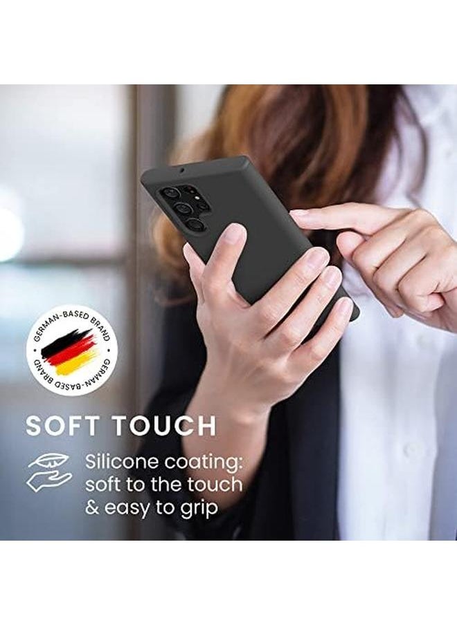erorex - Case For Samsung Galaxy S22 Case Silicone Case Soft Microfiber Lining Protective Case Cover For Samsung S22 Not Original S22 Black - Image 1