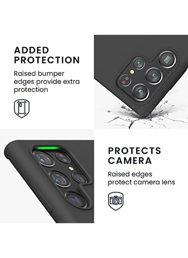 erorex - Case For Samsung Galaxy S22 Case Silicone Case Soft Microfiber Lining Protective Case Cover For Samsung S22 Not Original S22 Black - Image 1