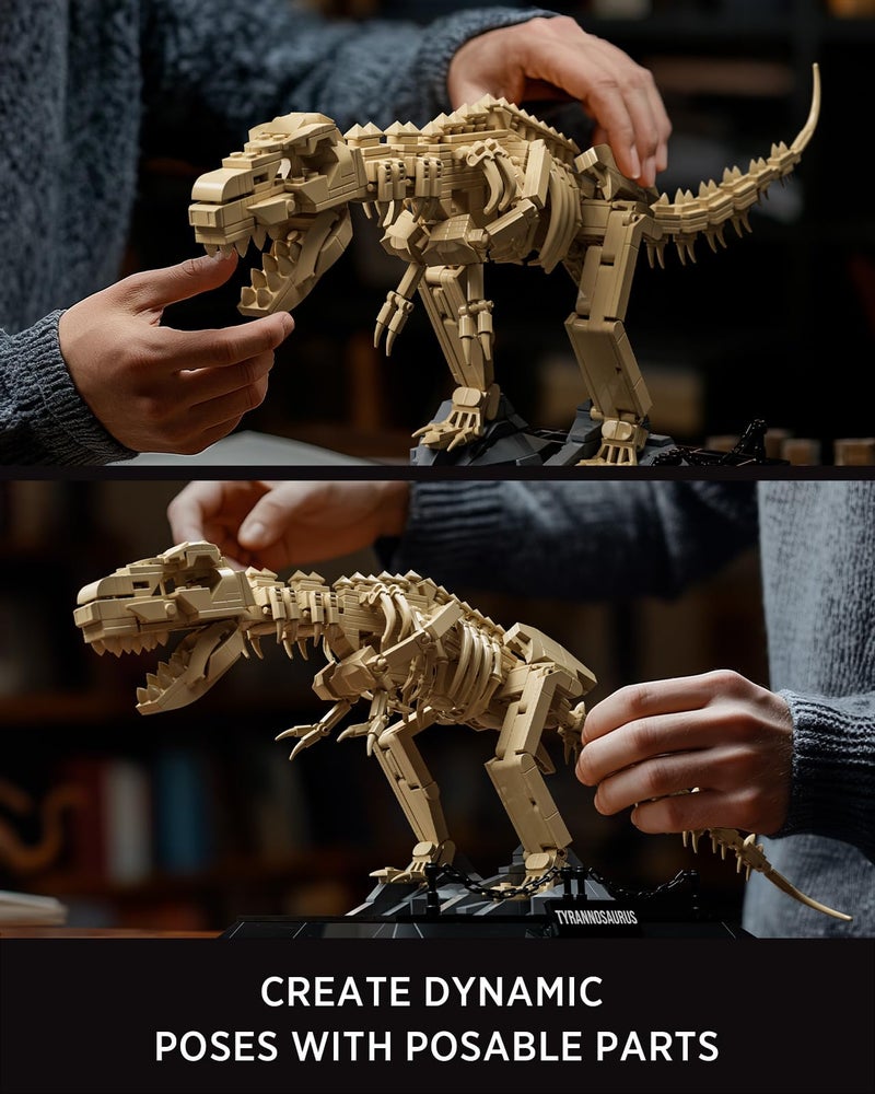 Nifeliz T. Rex Fossils Model Building Set, Tyrannosaurus Rex Dinosaur Skeleton Building Set for Adults, Ideal Gift for Fossils Lovers (826 PCS, NF10343) - Image 4