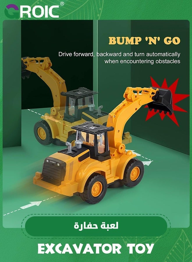 GROIC Excavator Truck Kids Toys,Digger with Electric Universal Wheel Children Car Toys Light and Music,Electric Excavator,Electric Engineering Vehicle Toy  - Image 4