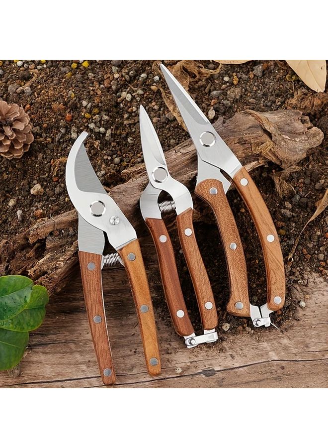 1pc Garden Pruner Stainless Steel Blade Automatic Spring Action for Fruit Picking Grafting - Image 2