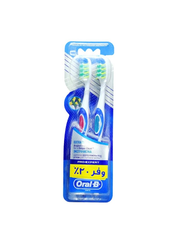 Oral-B Pro-Expert Extra clean tooth brush Medium 1+1 