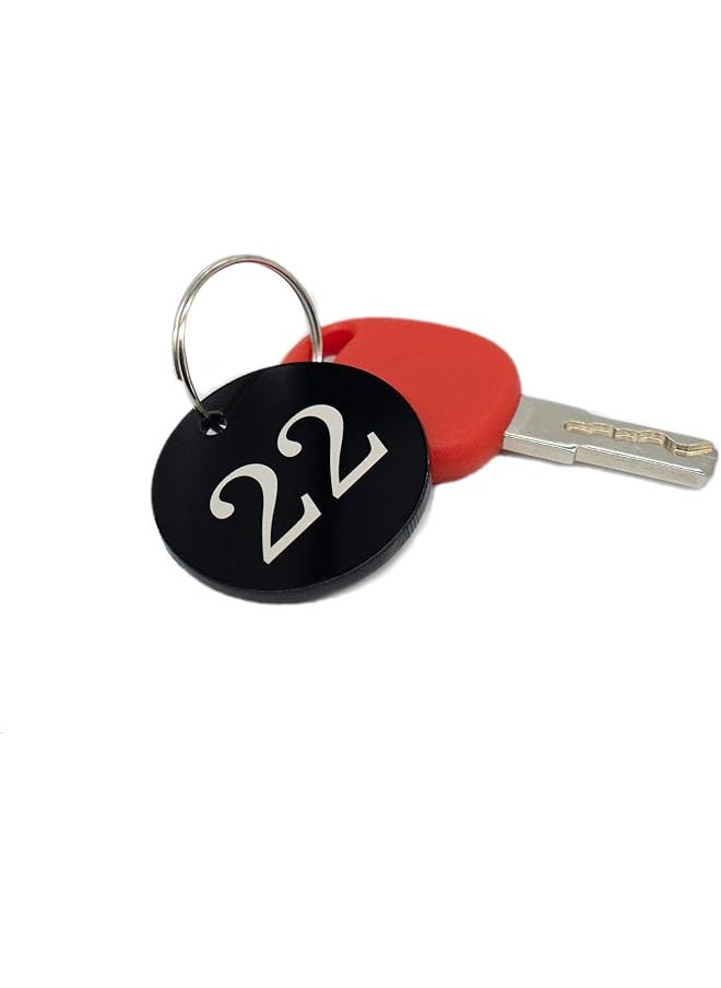 erorex Acrylic Id Number Tags Key Tags With Key Rings Black 0 50  - Image 4