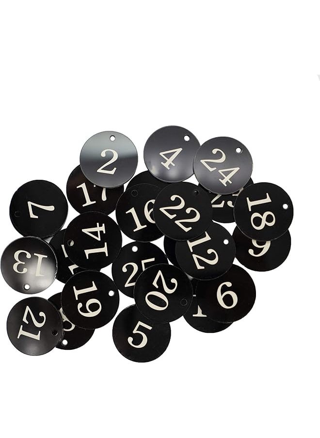 erorex Acrylic Id Number Tags Key Tags With Key Rings Black 0 50  - Image 5