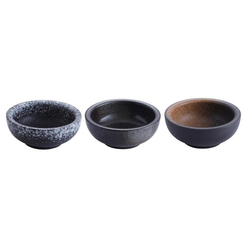 Japanese Style Ceramic Ramen Bowls Set of 3 360ml Thick Lip Round Soup Noodle Bowls - Image 2