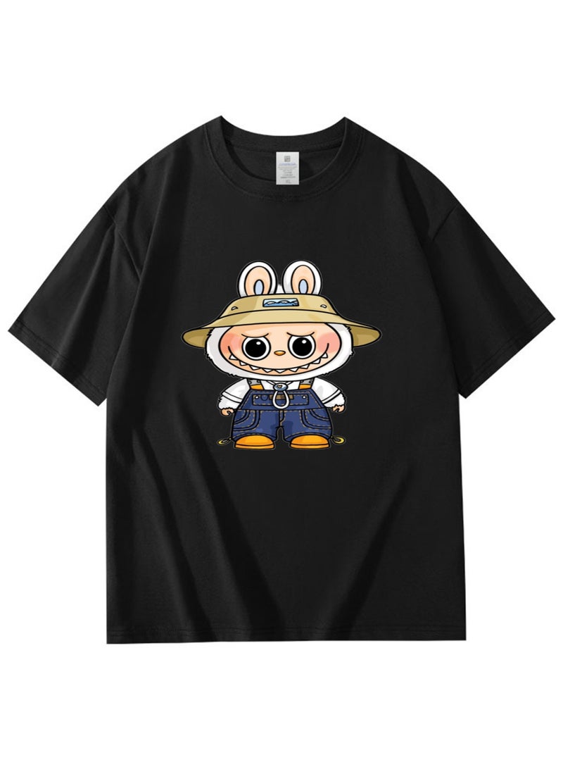 NIBEMINENT Labubu Printed Cotton Short Sleeves T-Shirt 