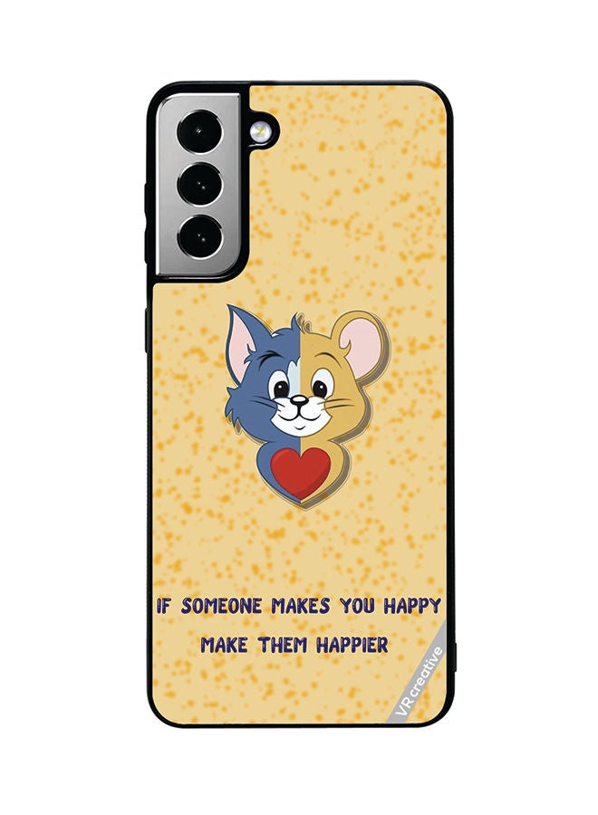 VR CREATIVE Protective Case Cover For Samsung Galaxy S21 FE 5G Tom Jerry Design Multicolour - Image 1