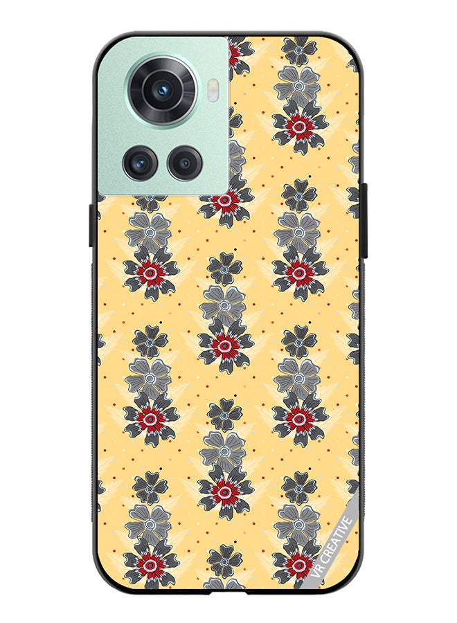VR CREATIVE Protective Case Cover For OnePlus 10R Pattern Folower Design Multicolour - Image 1