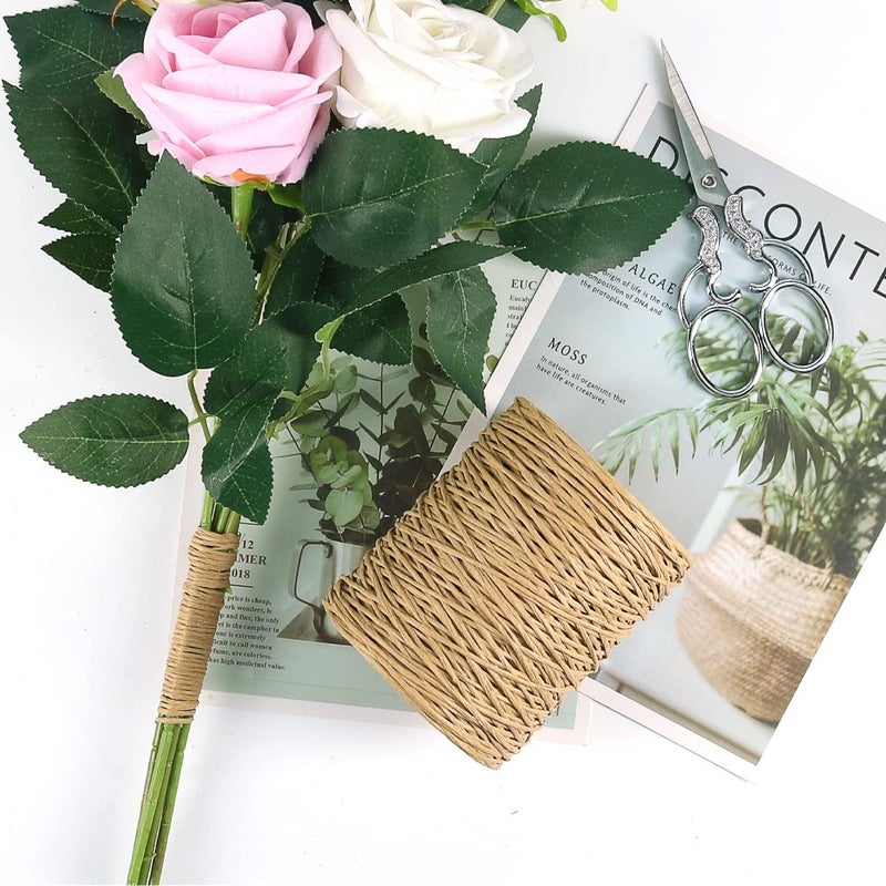 Tenn Well Floral Binding Wire, 656 Feet 2mm Paper Covered Wire Rustic Vine Wires for Floral Arrangements, Flower Crowns, Grapevine Wreath Making, Wedding Decorating, DIY Projects (Natural) - Image 5