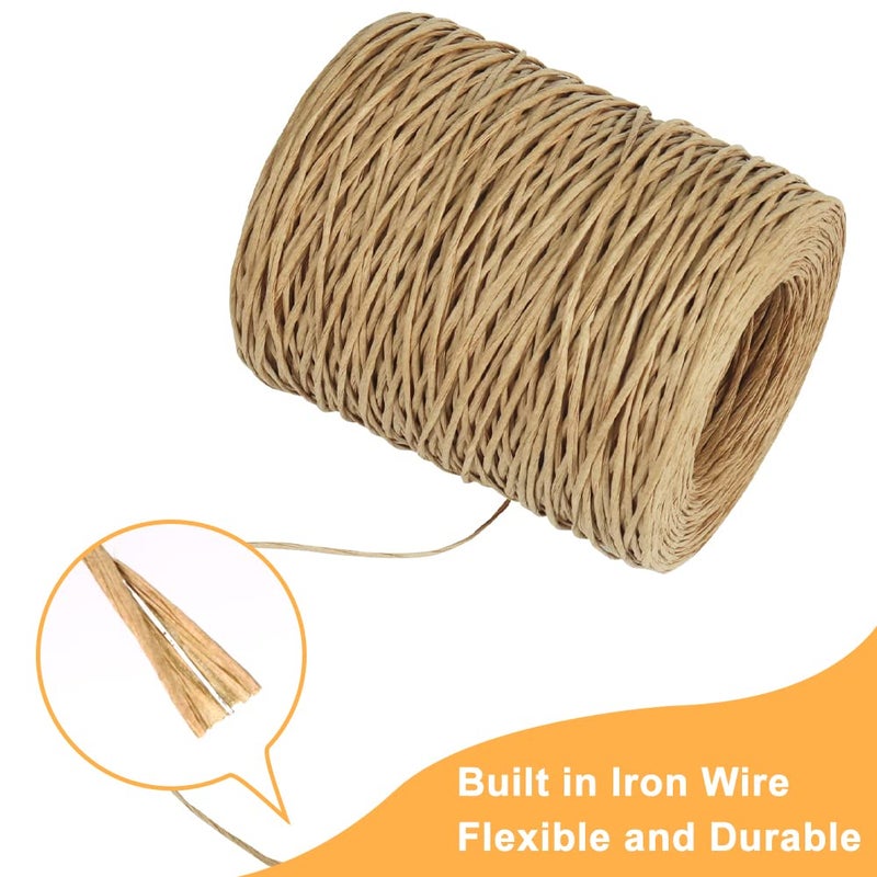 Tenn Well Floral Binding Wire, 656 Feet 2mm Paper Covered Wire Rustic Vine Wires for Floral Arrangements, Flower Crowns, Grapevine Wreath Making, Wedding Decorating, DIY Projects (Natural) - Image 2