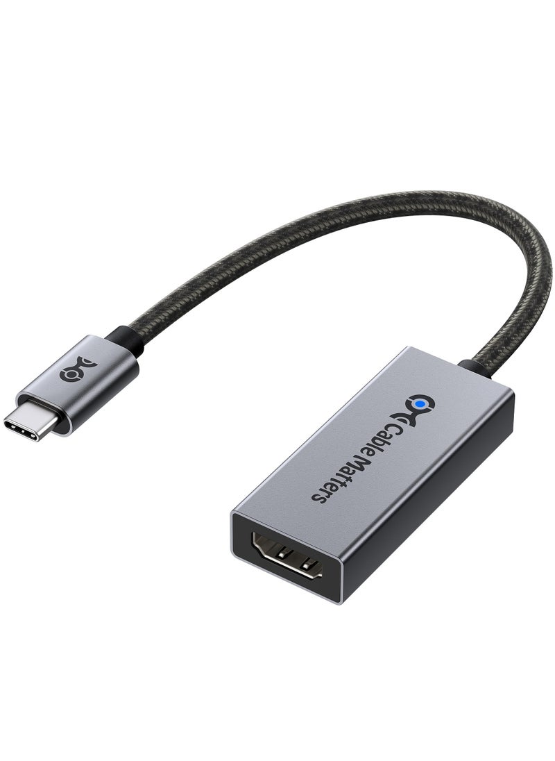Cable Matters Cable Matters 48Gbps USB C to HDMI 2.1 Adapter, Supports 8K 60Hz / 4K 240Hz HDR, Thunderbolt 4 to HDMI 2.1, HDMI 2.1 to USB C Adapter, Compatible with Thunderbolt 5 - Max Resolution on Mac is 4K@60Hz  - Image 1