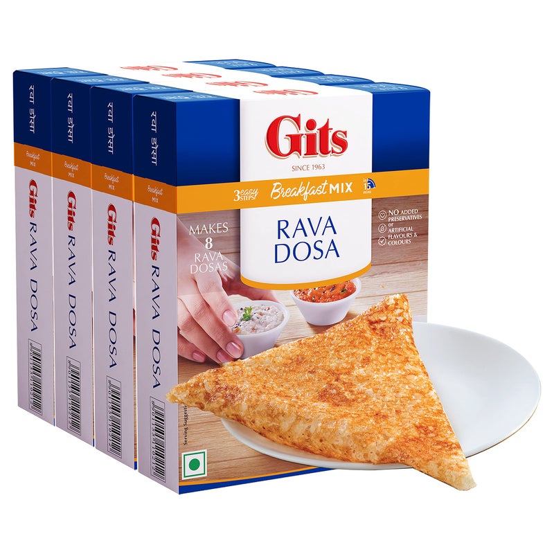 Gits Rava Dosa Breakfast Mix, 800g (Pack of 4 X 200g Each) - Image 1