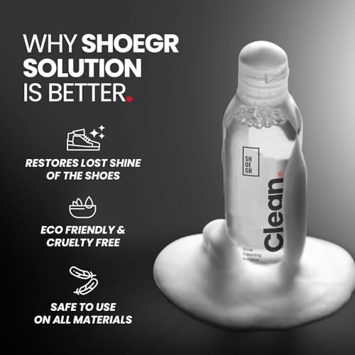 SHOEGR Standard Shoe Cleaning Kit with Microfiber Towel | White Shoes Cleaner | Sneaker Cleaning Solution with All-Purpose Shoe Brush | Sports & Daily Footwear Cleaner - Image 5
