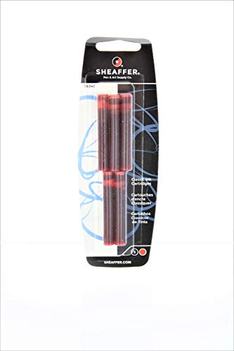 Sheaffer Skrip Fountain Pen Ink Cartridges Red - Pack of Five - Image 5