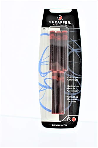 Sheaffer Skrip Fountain Pen Ink Cartridges Red - Pack of Five - Image 2