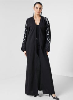 Embellished Front Open Abaya