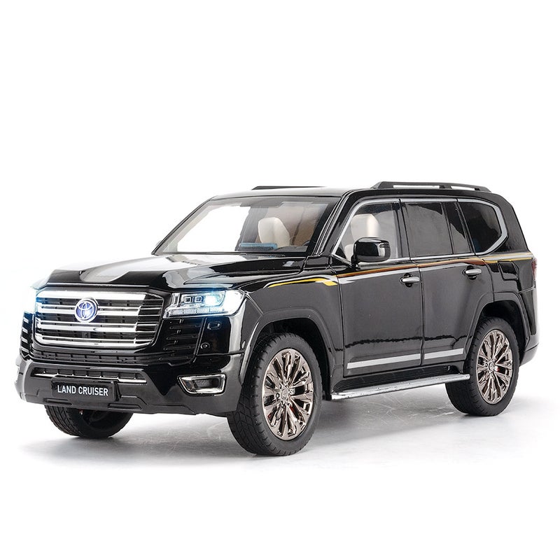 1:18 Toyota Land Cruiser LC300 Alloy SUV Model Black - Image 2