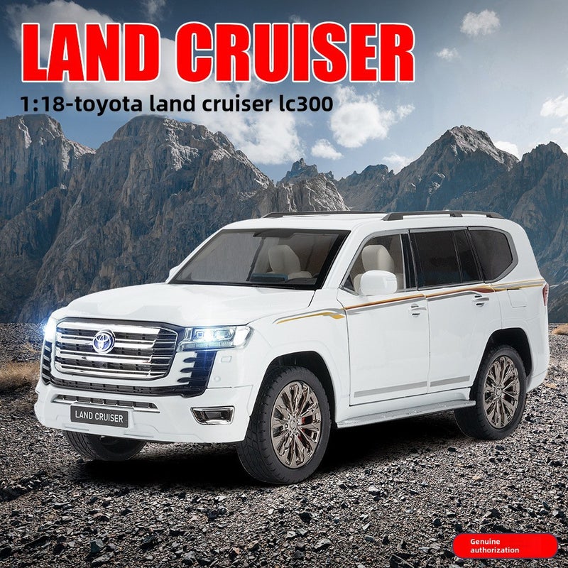1:18 Toyota Land Cruiser LC300 Alloy SUV Model Black - Image 3