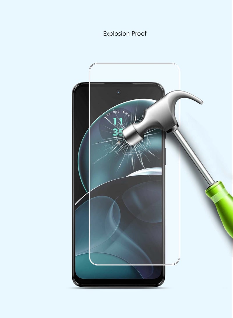 Techie قطعتان من واقي الشاشة الزجاجي عالي الدقة لهاتف Motorola Moto G14 - مضاد للانعكاس ومضاد للفقاعات وصلابة 9H 0.33 مم وحواف مستديرة وسهلة التركيب - Image 5