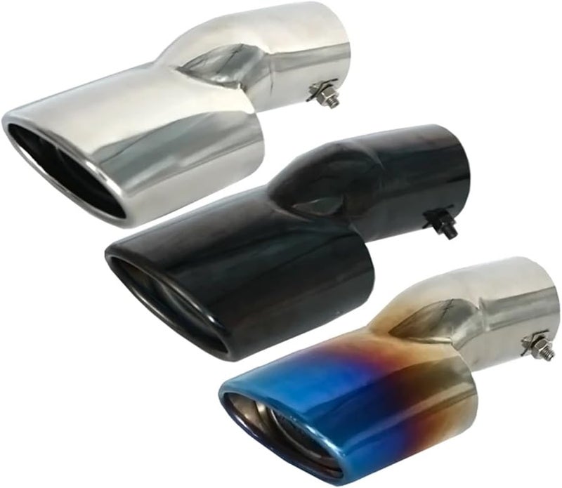 Silver Exhaust Tail Tip Muffler Outlet For Honda Civic 10th Gen 2016 2017 Chrome Decoration - Image 3