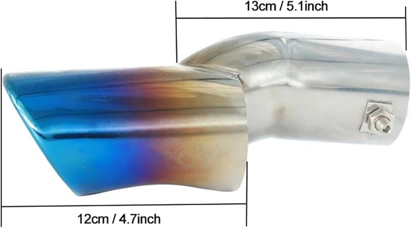 Silver Exhaust Tail Tip Muffler Outlet For Honda Civic 10th Gen 2016 2017 Chrome Decoration - Image 4