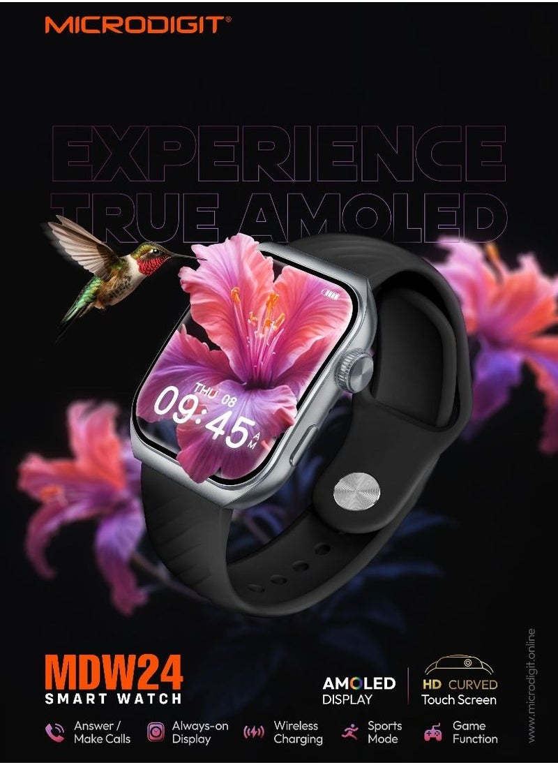 Micro Digit - MICRODIGIT MDW24 AMOLED Display Smart Watch - Image 1