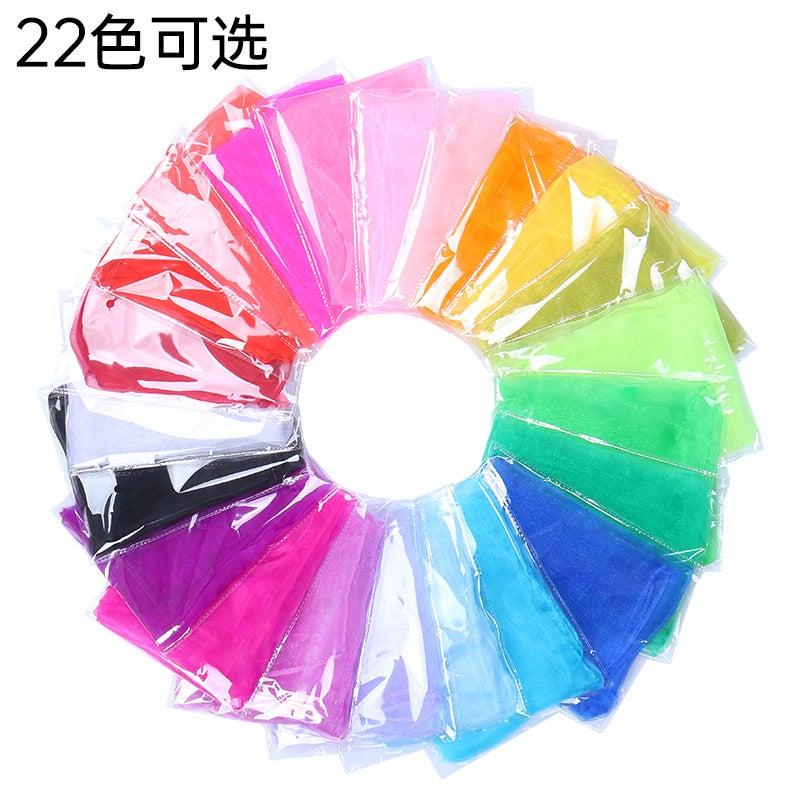 60Cm Solid Color Chiffon Scarf Children Dance Performance Magic Small Silk Scarf Square Scarf Nylon Game Scarf - Image 3