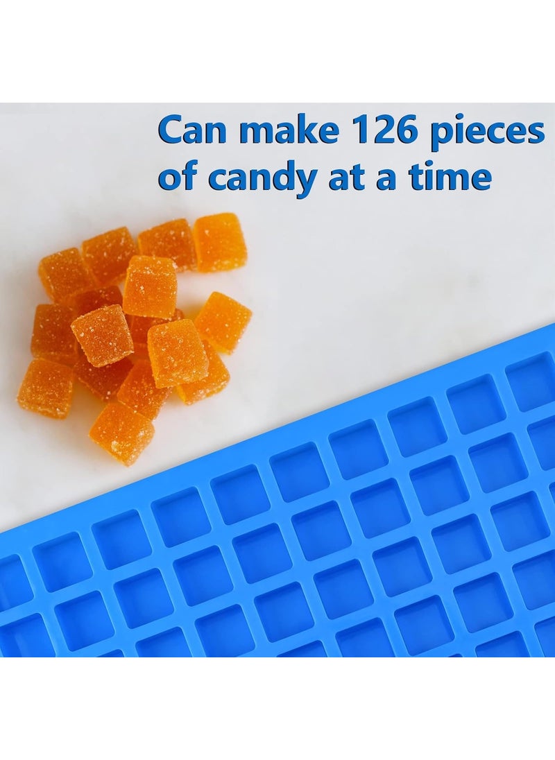 Karp KARP Silicone Mold, 126-Cavity Square Mini Chocolate Molds for Making Homemade Chocolate Hard Candy Ice Cube Non-Stick for Gummies, Hard Candies, Jellies, Caramels-Assorted Color  - Image 5