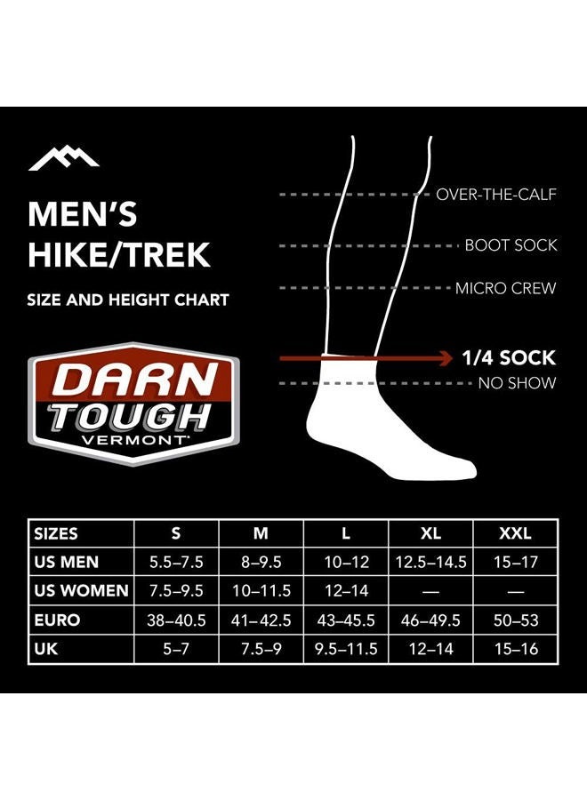 Darn Tough Tough (Style 1959) Men's Hiker 1/4 Midweight with Cushion Sock (Onyx, X-Large) - Image 4