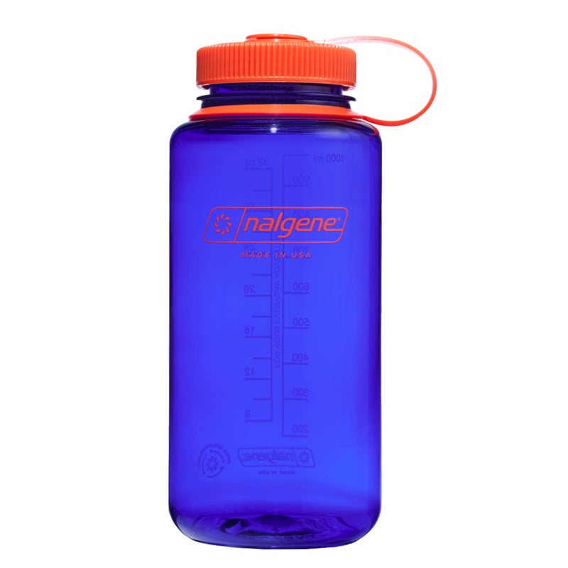 Nalgene Leak Proof Tritan BPAFree Water Bottle 32 oz Wide Mouth Made in the USA for Outdoor Use Daily Hydration Periwinkle