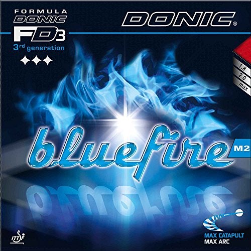 DONIC Blue Fire M2 Table Tennis Rubber, Colour - Black - Image 1