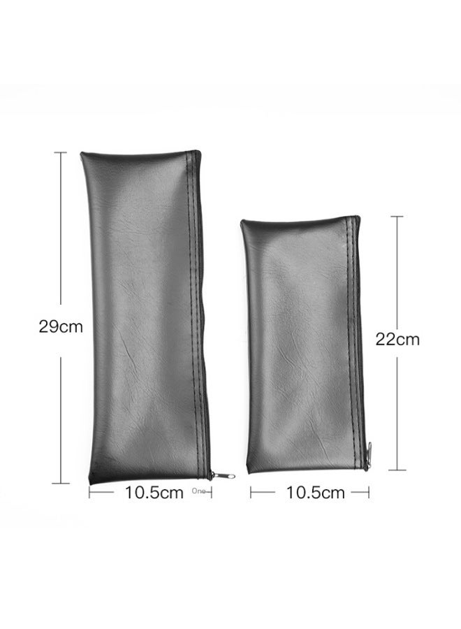 Microphone Storage Bag Wireless Karaoke Microphone Pu Leather Bag Drawstring Zipper Dustproof Microphone Storage Bag - Image 4