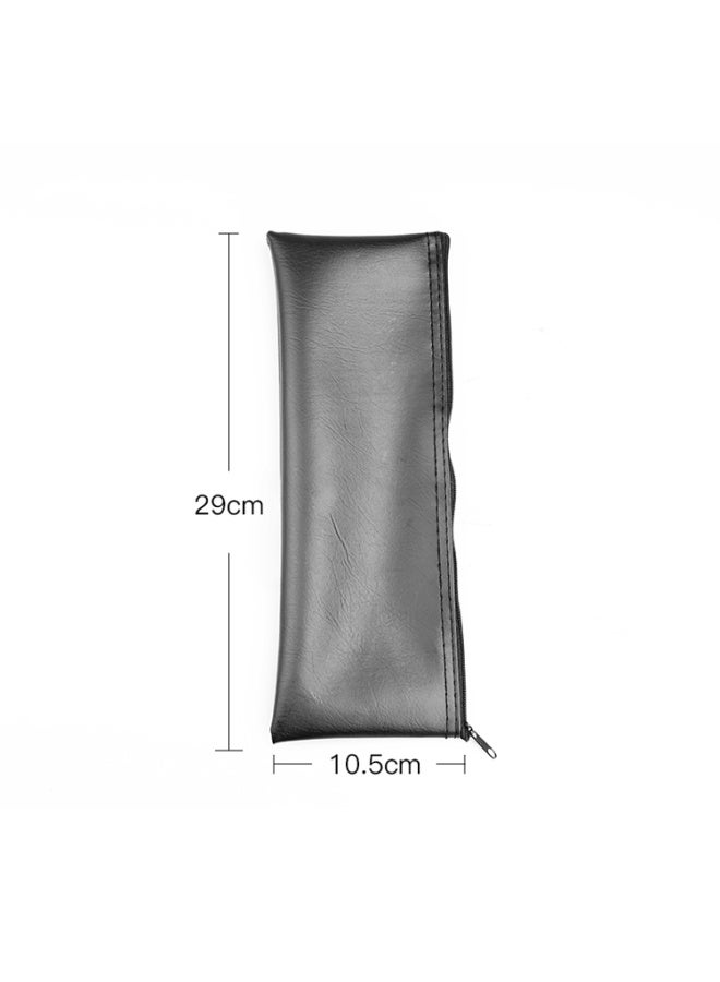 Microphone Storage Bag Wireless Karaoke Microphone Pu Leather Bag Drawstring Zipper Dustproof Microphone Storage Bag - Image 1