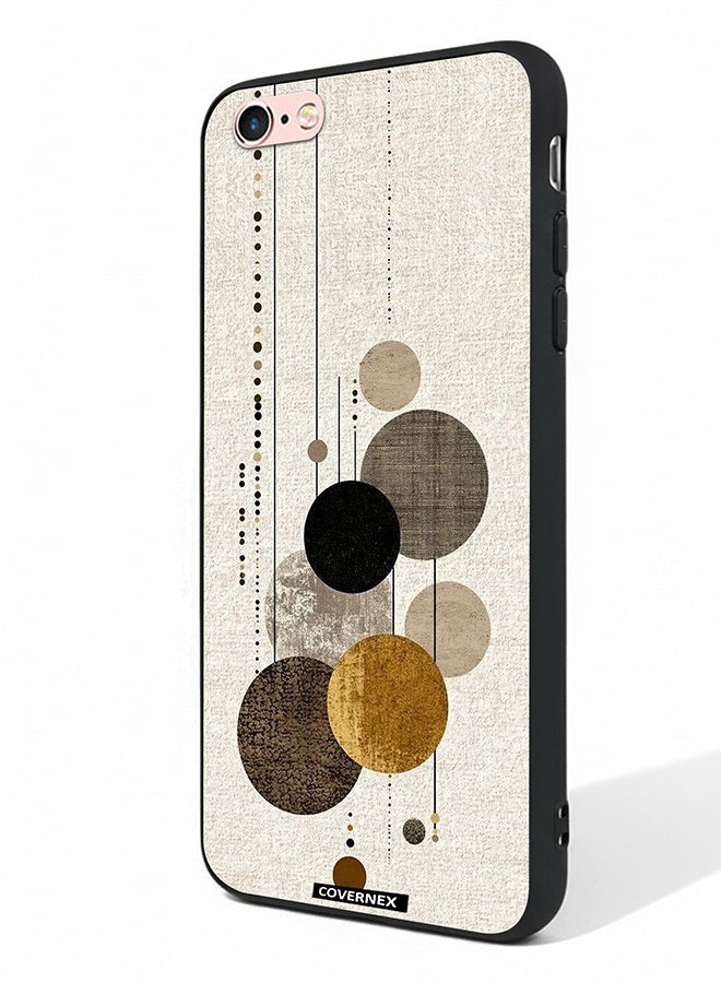 Covernex Apple iPhone 6 Protective Case Cover Printed Featuring Neutral Tones Circular and Linear Art - Image 1