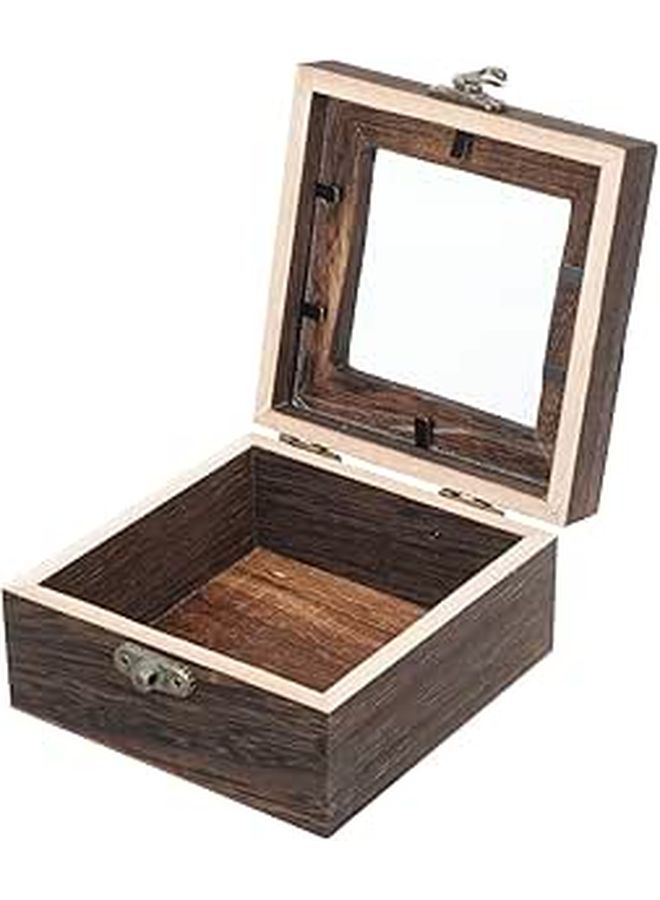 Retro Shadow Box Frame Display Case For Insect Hanging Wood - Image 1