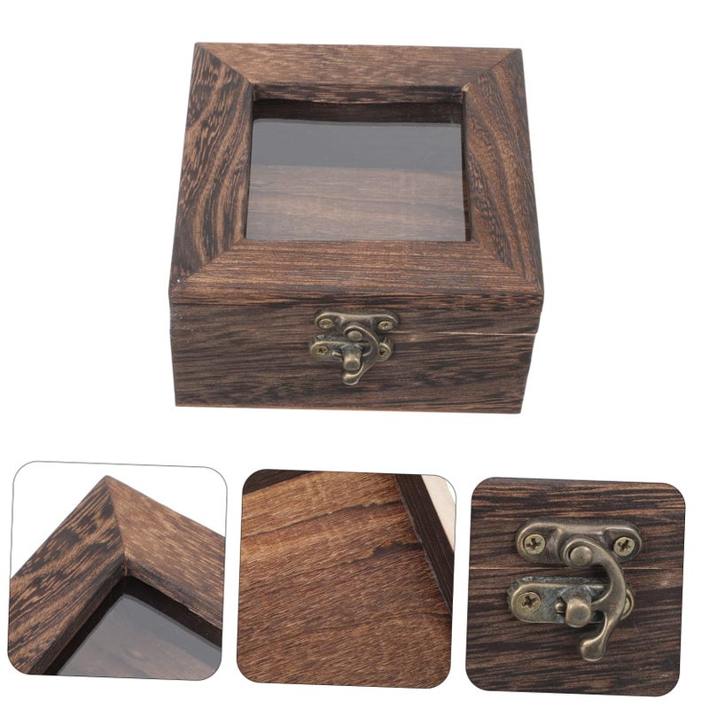 Retro Shadow Box Frame Display Case For Insect Hanging Wood - Image 3