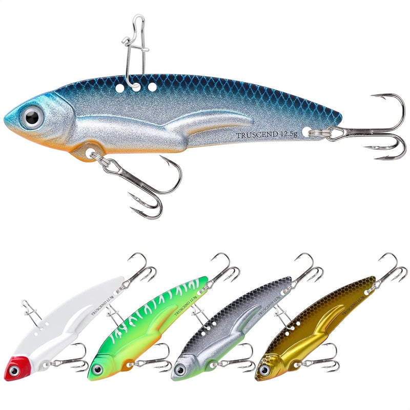 TRUSCEND Valuable Fishing Jigs of Captain's Favorite, Shiny Saltwater Spoons Perfect for Jigging, Slow Pitch Jig Catch More Fish, Durable and Well-Made Bass Salmon Tuna Fishing Lures with Sharp Hook - Image 1