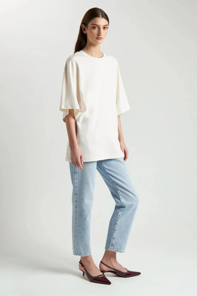 Ag Jeans Effortless Oversized Dark Cotton T-Shirt