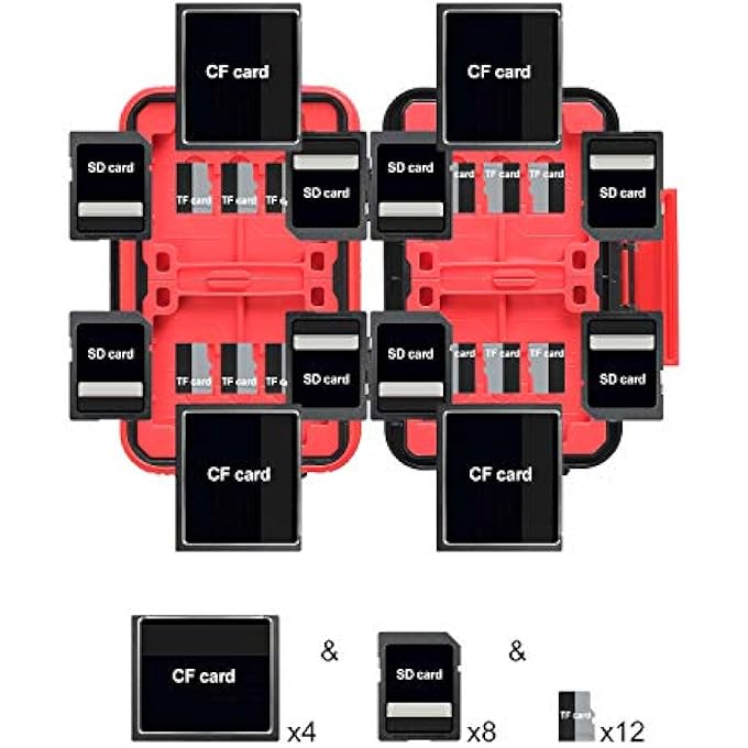 Lynca WATER-PROOF DUST-PROOF ANTI-SHOCK MEMORY CARD STORAGE CASE HOLDER, SDHC SDXC CF TF SD MICRO SD CARD PROTECTOR CASE,SHOCKPROOF MEMORY CARD HOLDER FOR CAMERA MEMORY CARD - Image 2