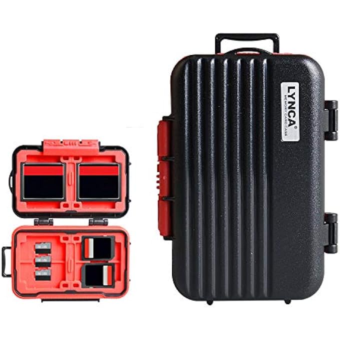 Lynca WATER-PROOF DUST-PROOF ANTI-SHOCK MEMORY CARD STORAGE CASE HOLDER, SDHC SDXC CF TF SD MICRO SD CARD PROTECTOR CASE,SHOCKPROOF MEMORY CARD HOLDER FOR CAMERA MEMORY CARD - Image 1