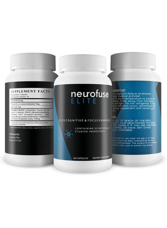 Neurofuse - Elite Powerful Focus & Memory Nootropic Pill Premium Cognitive Health Formula To Support Memory Cognitive Function Focus & Clarity Help Reduce Brain Fog & Fatigue - Image 1