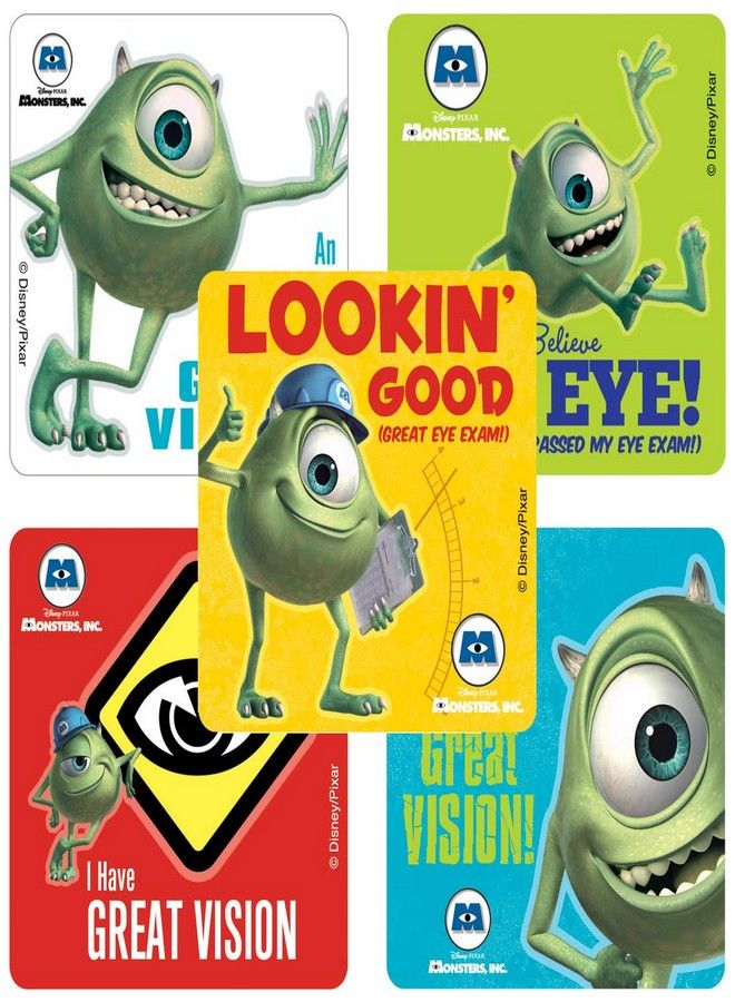 SmileMakers Disney Monsters, Inc. Eye Stickers - Party Favors - 100 Per Pack - Image 1