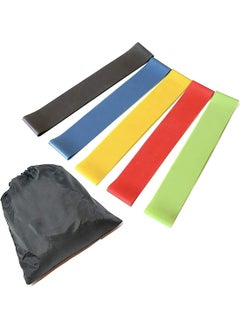anythingbasic. Resistance Loop Bands Set of 5 Pieces With 5 Different Resistance Levels | Material : Latex Rubber | Resistance Band for Squats, Hip & Glute Workouts for Men & Women  - Image 1