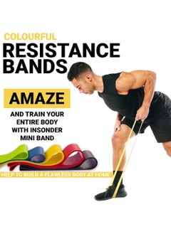 anythingbasic. Resistance Loop Bands Set of 5 Pieces With 5 Different Resistance Levels | Material : Latex Rubber | Resistance Band for Squats, Hip & Glute Workouts for Men & Women  - Image 3