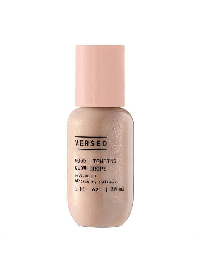 Versed - Versed Mood Lighting Luminizing Glow Drops, Sheer Golden - Liquid Highlight & Bronzing Drops with Illuminating Light-Reflecting Pigments - Antioxidants & Hydrating Hyaluronic Acid - Vegan (1 fl oz) - Image 1