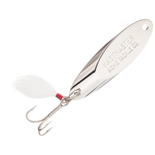 Acme Kastmaster Lure with Buck Tail Teaser, Chrome, 3/4-Ounce - Image 2