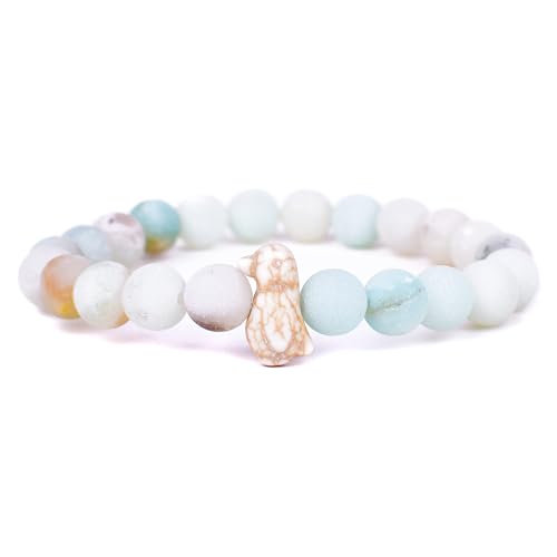 Fahlo Penguin Tracking Bracelet – Track a Real Penguin’s Journey – Supports Wildlife Conservation – Elastic, One Size Fits Most – on Interactive Mobile App Map – Unisex Conservation Gift (Sky Stone) - Image 1