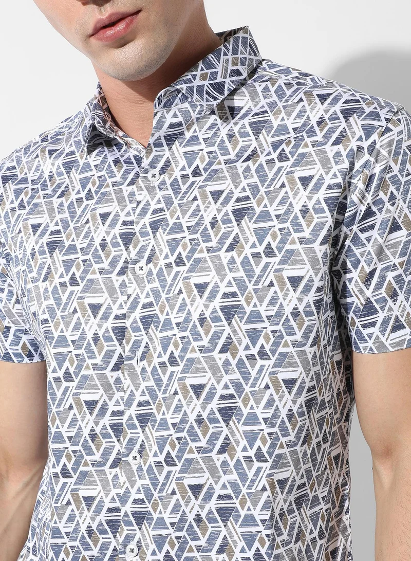 Campus Sutra Men's Multicolour Printed Regular Fit Casual Shirt