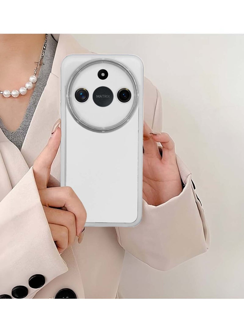 Wtech Honor X9c Smart 5G 2024 Soft Transparent TPU Silicone Ultra Thin Phone Stylish Electroplated Camera Border Back Case Cover - White - Image 4